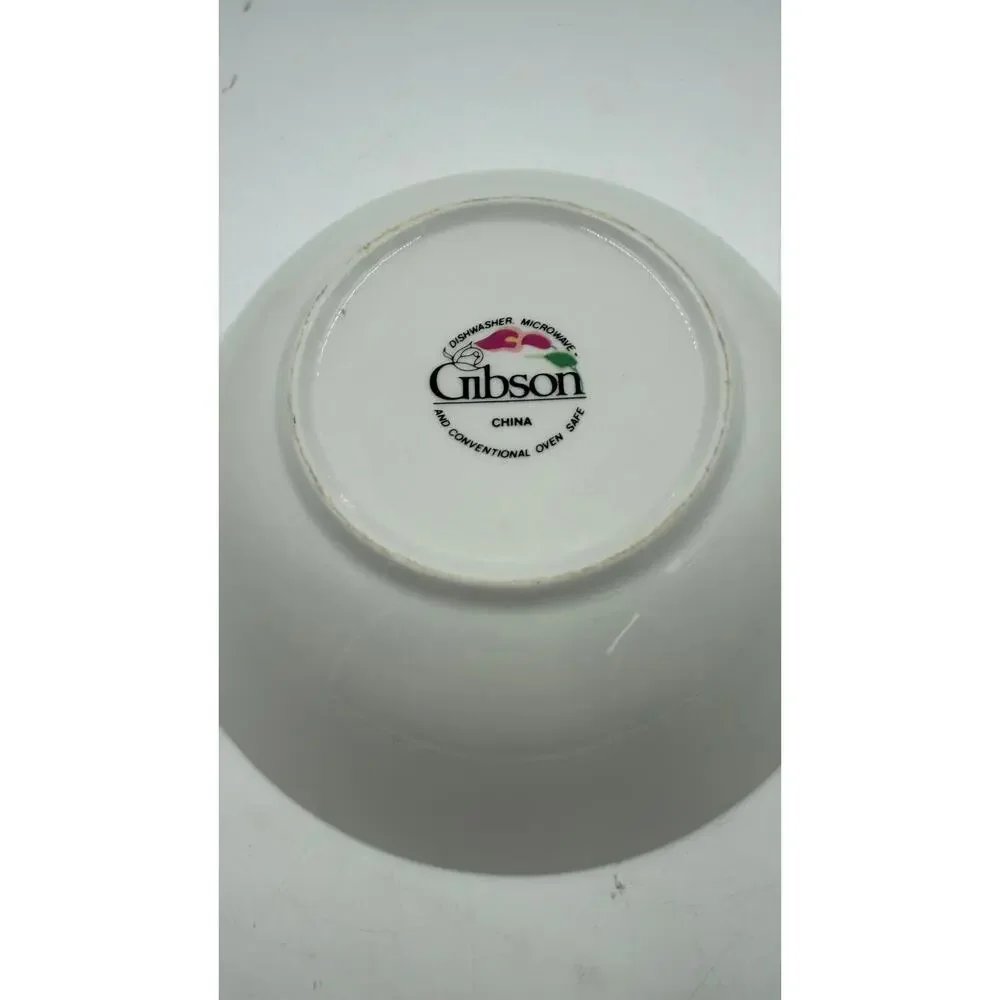Vintage 1988 Platter and Salad Bowl Gibson Designs TRUMPS Dinnerware Collection